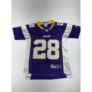 Adrian Peterson Minnesota Vikings #28 Reebok Jersey Purple Boys Small Authentic